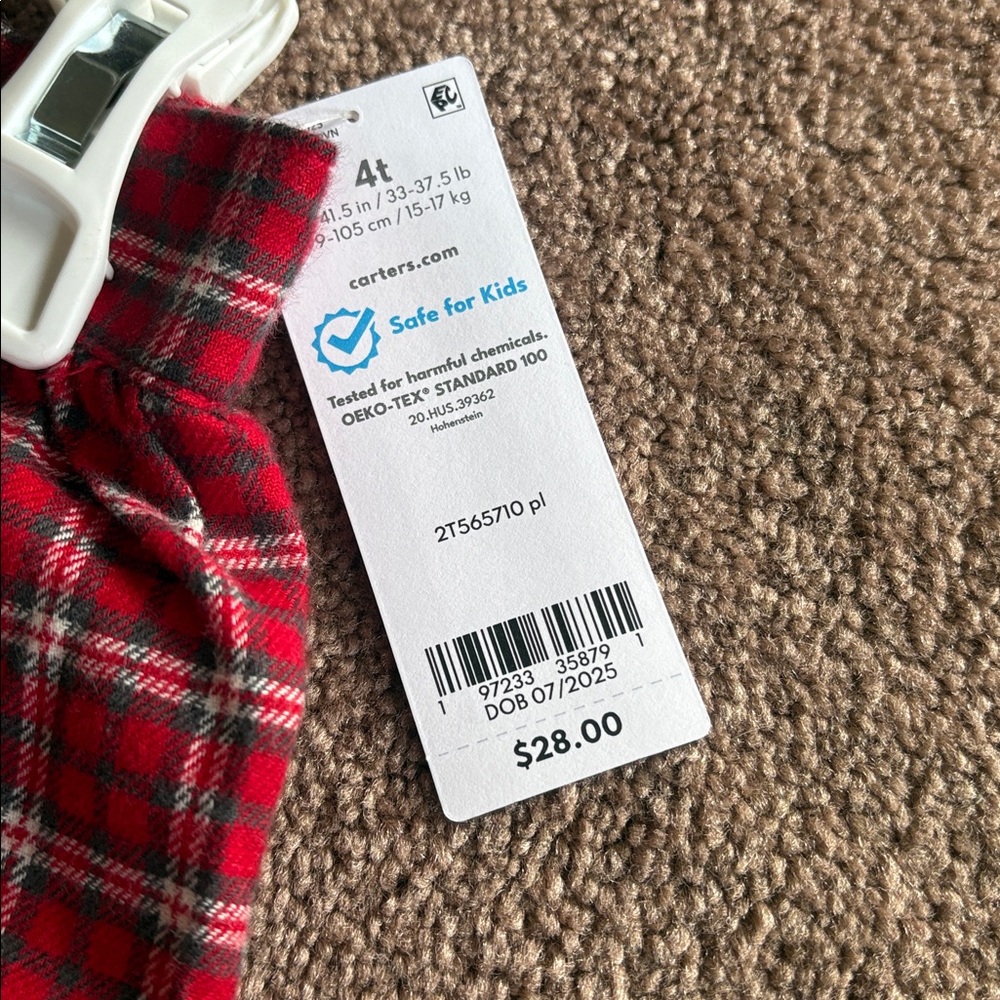 Carters holiday sweater skirt plaid set size 4T new - Picture 5 of 6